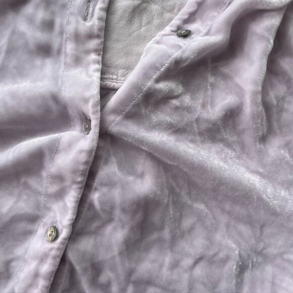 ** Eileen Fisher Velour Button Down Tunic Top Shirt Blouse Powder Pink Sz XL - Picture 9 of 12
